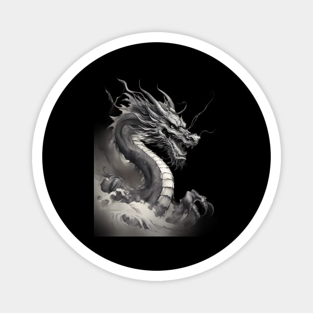 Black Monster Terror Magnet by animegirlnft